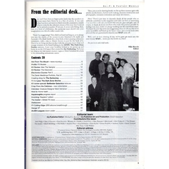 Sci-Fi & Fantasy Models Magazine Issue #20 May 1997 Battlestar Galactica - Picture 3 of 4